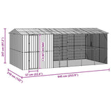 Bird Cage Anthracite 645 x 310 x 247 cm Galvanised Steel 3325163