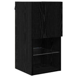 TV Wall Units with LED 6 pcs Black Oak Engineered Wood 3402964