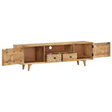 TV Cabinet 140x30x40 cm Solid Mango Wood 249856