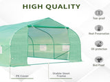 Polytunnel Greenhouse with Windows and Door, Walk in Greenhouse for Garden, Backyard T3398P377682