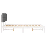 Bed Frame with Upholstered Headboard Light Grey 120 x 200 cm 877983