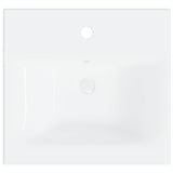 Sink Cabinet with Built-in Basin White Engineered Wood 3071261