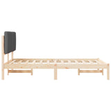 Bed Frame with Upholstered Headboard Dark Grey 120 x 190 cm 878065