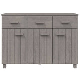 Sideboard HAMAR Light Grey 113x40x80 cm Solid Wood Pine 340443