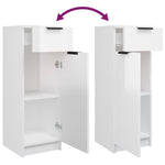 ZNTS 3 Piece Bathroom Cabinet Set High Gloss White Engineered Wood 3115872