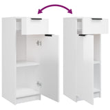 ZNTS 3 Piece Bathroom Cabinet Set High Gloss White Engineered Wood 3115872