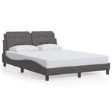 Bed Frame without Mattress "Zadar" Grey 140x190 cm Faux Leather 3208180