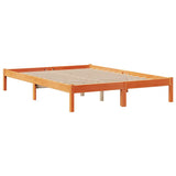 Bookcase Bed without Mattress Wax Brown 140x190 cm Solid Wood Pine 3321640