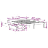 Bed Frame with Drawers without Mattress Wax Brown 135x190 cm Double 3301961