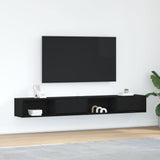 TV Cabinets 2 pcs Black Oak 100x31x25.5 cm Engineered Wood 861475