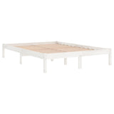 810028 Bed Frame without Mattress White Solid Wood 160x200 cm