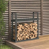 Firewood Rack Grey 110x35x108.5 cm Solid Wood Pine 823859