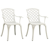 Bistro Set White Cast aluminium Standard Durable Bistro Set 3070588
