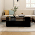 ZNTS Coffee Table Black 102x55x42 cm Engineered Wood 810918