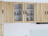 Wall Glass Cabinet PORTO 2 pcs Sonoma Oak 40 x 31 x 80 cm 885340