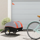 Bike Trailer Black and Orange 30 kg Iron 94117