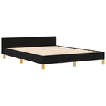ZNTS Bed Frame Black 160x200 cm Fabric 3344818