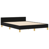 ZNTS Bed Frame Black 160x200 cm Fabric 3344818