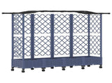Raised Bed with Trellis and Roof Grey 203.5 x 40 x 129 cm PP 3423154