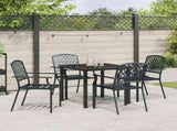 Garden Dining Set 5 pcs Anthracite Powder-Coated Steel 3379304