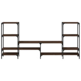 TV Cabinet Brown Oak 206.5x28.5x95 cm Engineered Wood 842485