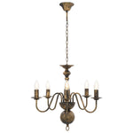 Chandelier Antique Black 5 x E14 Bulbs 281615