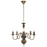Chandelier Antique Black 5 x E14 Bulbs 281615