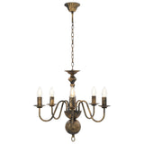 Chandelier Antique Black 5 x E14 Bulbs 281615