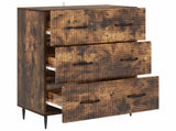 Drawer Cabinet Smoked Oak 66 x 34.5 x 89.5 cm Engineered Wood 894840
