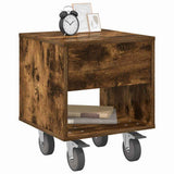 Bedside Table Smoked Oak 40.5 x 40 x 48 cm Engineered Wood 891064