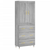 Highboard Grey Sonoma 69.5x34x180 cm Engineered Wood 3199735