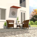 Retractable Awning 150x150 cm Orange and Brown 145894