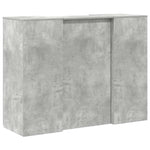 Reception Desk Concrete Grey 135x50x103.5 cm Engineered Wood 3324190