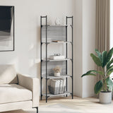 Bookshelf 5-Tier Grey Sonoma 60.5x24x166.5 cm Engineered Wood 838866
