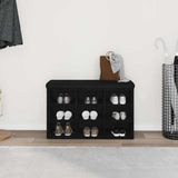 Shoe Bench with Shelf Black 82 x 32 x 50 cm Engineered wood 862987