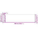 Patio Retractable Side Awning 140x600 cm Cream 313370