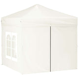 Folding Party Tent with Sidewalls Cream 2x2 m 93501