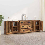Sideboards 3 pcs Black Oak 210 x 35.5 x 67.5 cm Engineered Wood 3402649