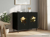 Sideboard BREMEN Black Oak 69 x 33 x 76 cm Engineered Wood 8006947