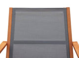 Garden Chair Grey Solid eucalyptus wood Medium Garden Chair 48695