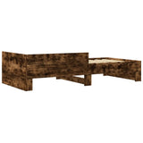 Bed Frame without Mattress Smoked Oak 90x200 cm Engineered Wood 849583