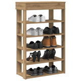 Shoe Rack Artisan Oak 60x30x98 cm Engineered Wood 859931