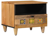 Bedside Cabinet Natural 40 x 33 x 46 cm Solid Mango Wood 4018266