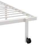 Bed Frame without Mattress Foldable White 90x190 cm Steel 4103966