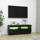 TV Cabinet with LED Lights Black 100x35x40 cm 804455