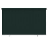 Outdoor Roller Blind 240x140 cm Dark Green HDPE 312818