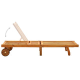 311871 Sun Lounger Solid Acacia Wood