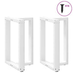 ZNTS Dining Table Legs T-Shaped 2 pcs White 50x35x cm Steel 4013049