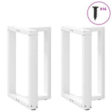 ZNTS Dining Table Legs T-Shaped 2 pcs White 50x35x cm Steel 4013049