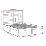 Bed Frame without Mattress White Solid Wood 140x200 cm 3105951